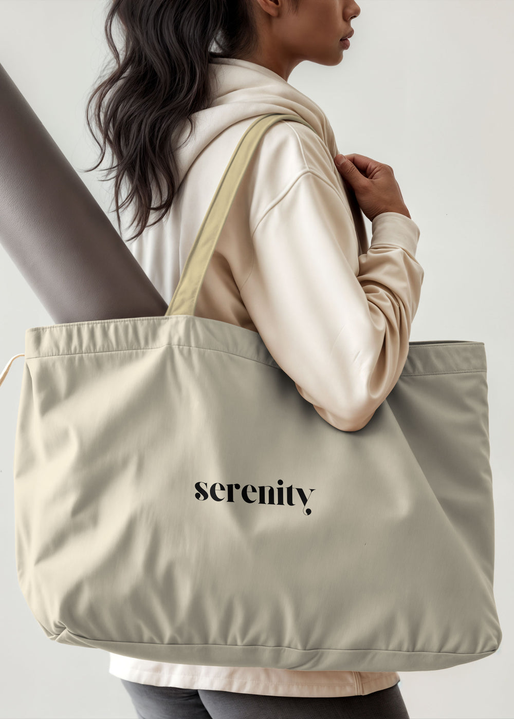 Serenity Everyday Large Canvas Tote Bag