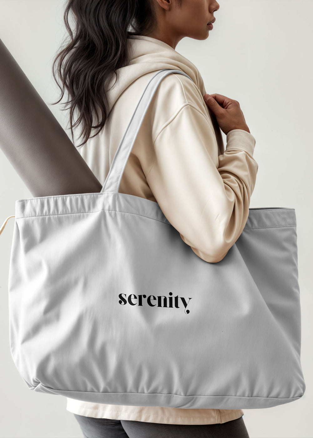 Serenity Everyday Large Canvas Tote Bag