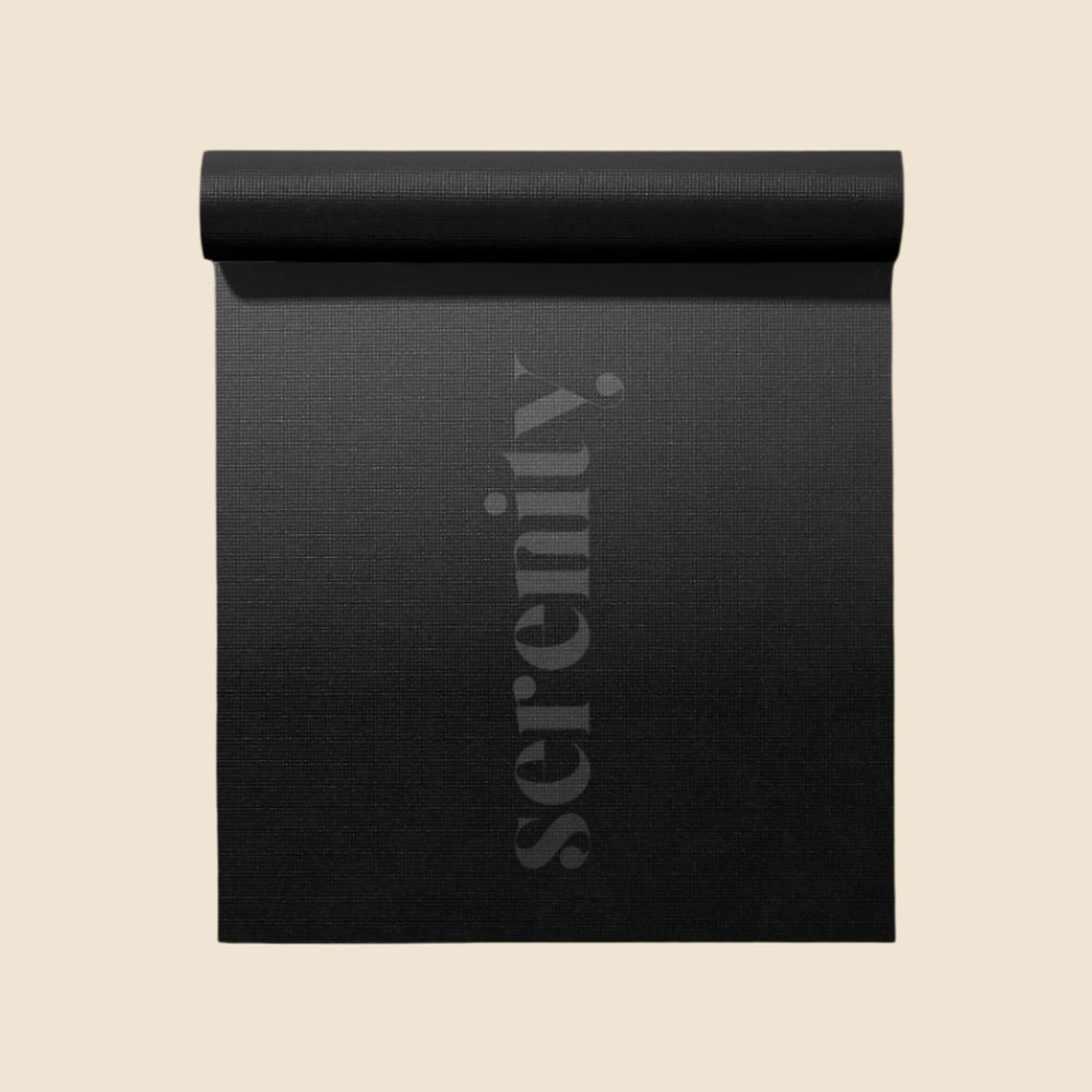Serenity Warrior Yoga Mat - Black